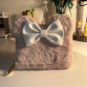 Loungefly Disney Minnie Mouse Faux Fur Small Zip Wallet